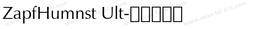 ZapfHumnst Ult字体转换